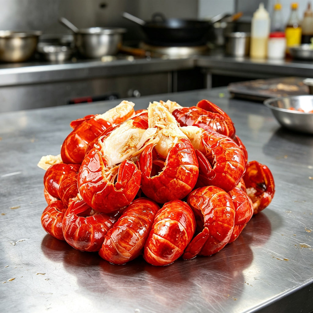 Fresh Crawfish Tails Ready To Eat