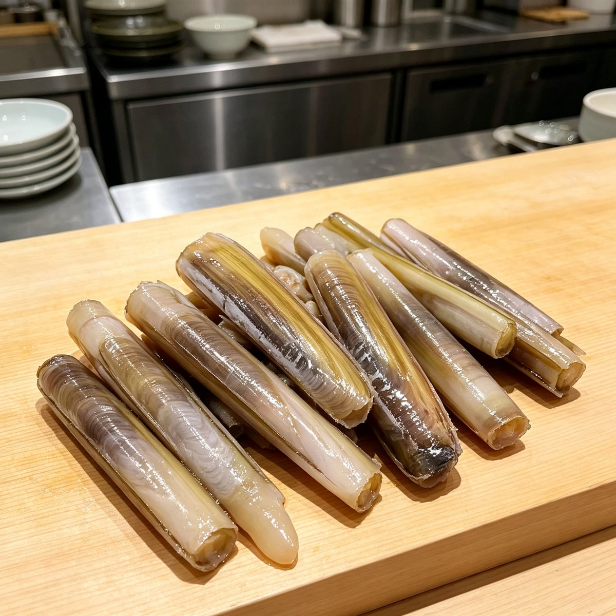 Fresh Razor Clams in Shell